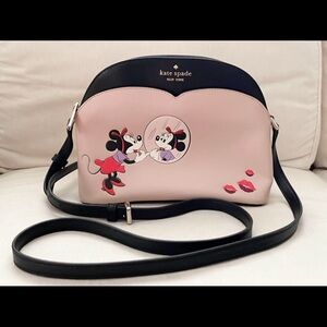 Kate Spade Minnie Mouse Pink and Black Crossbody Bag